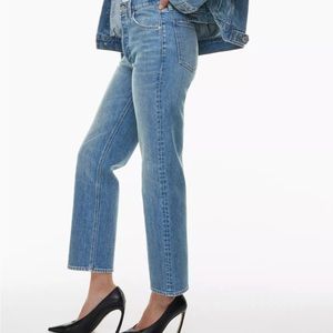 Aritzia Denim Forum The Arlo High Rise Straight Jeans size 24 waistand 28 length